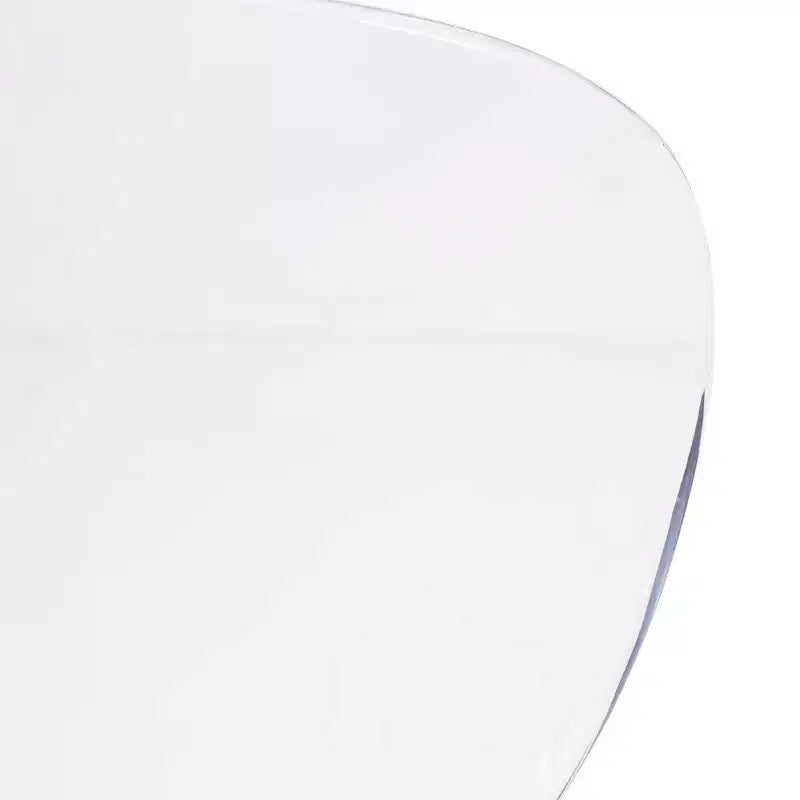 LeisureMod Oyster Sedie da pranzo trasparenti set da 2 Design a schienale curvo impilabile con gambe in acciaio inossidabile nero per cucina o sala da pranzo