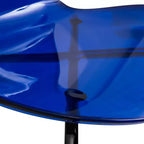 LeisureMod Oyster Sedie da pranzo trasparenti set da 2 Design a schienale curvo impilabile con gambe in acciaio inossidabile nero per cucina o sala da pranzo