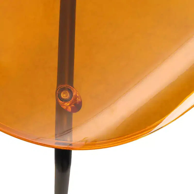 LeisureMod Oyster Sedie da pranzo trasparenti set da 2 Design a schienale curvo impilabile con gambe in acciaio inossidabile nero per cucina o sala da pranzo