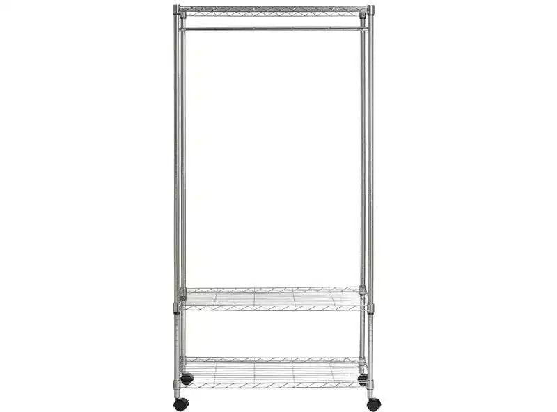 Gordon 3 Tier Garment Rack - Chrome - Safavieh