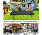 Folding Table 6 Foot Portable HDPE Plastic Indoor Outdoor Rectangular Table with Steel Legs Black