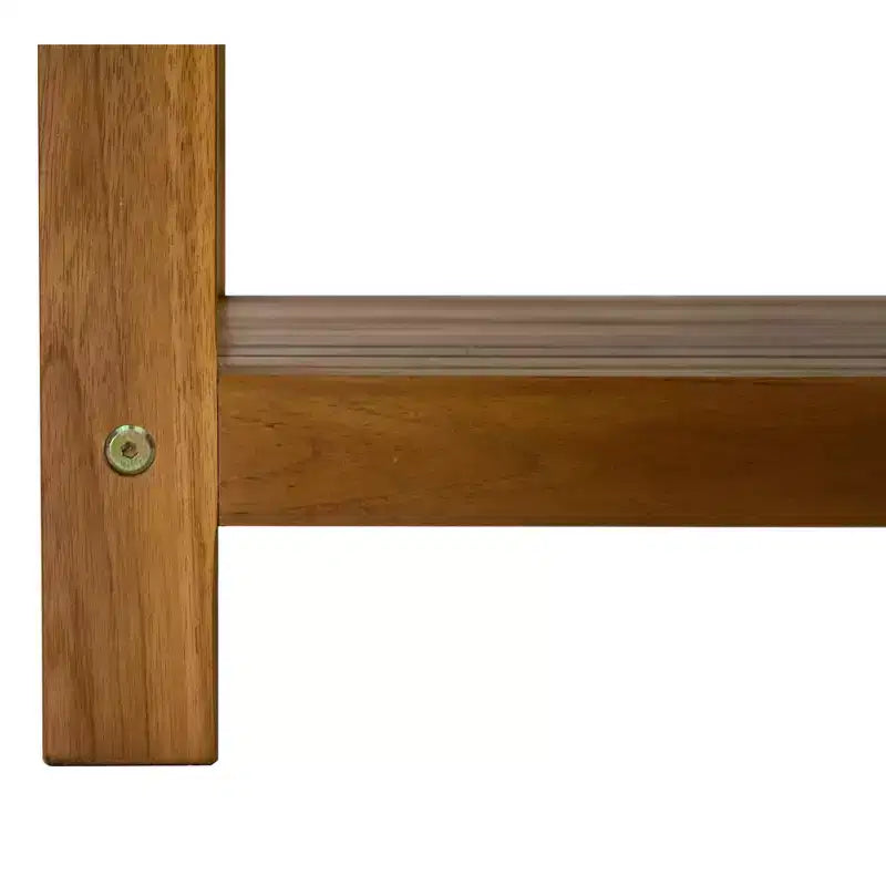 Nordic Teak 18 Natural Shower and Bath Spa Bench with Shelf