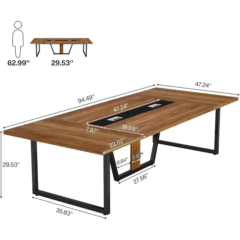 Lantine 8FT Conference Table for 10 People for Office Meeting