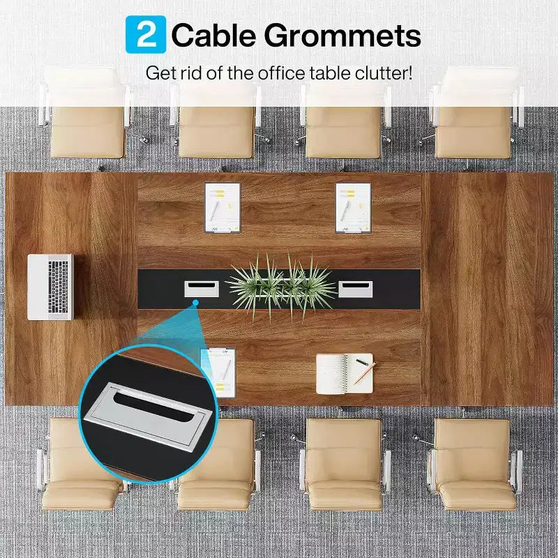Lantine 8FT Conference Table for 10 People for Office Meeting