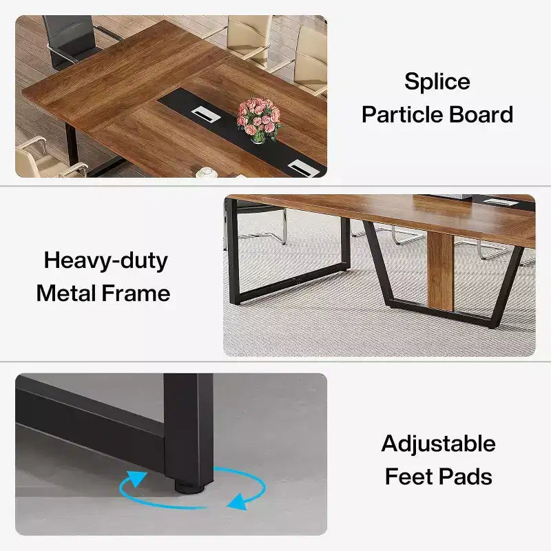 Lantine 8FT Conference Table for 10 People for Office Meeting