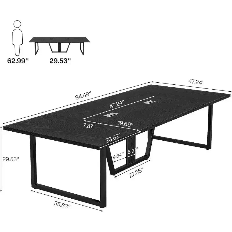 Lantine 8FT Conference Table for 10 People for Office Meeting