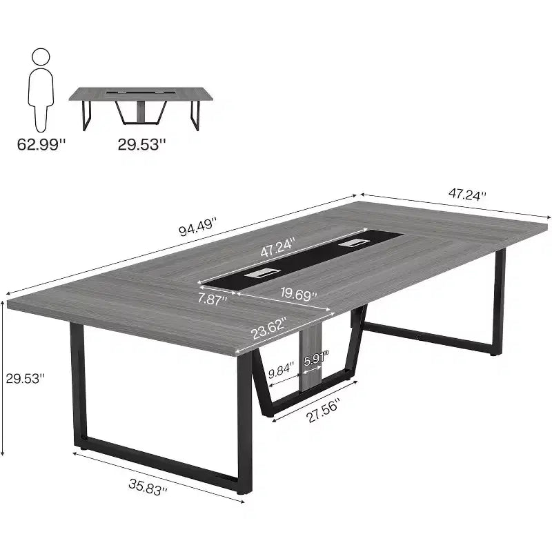 Lantine 8FT Conference Table for 10 People for Office Meeting