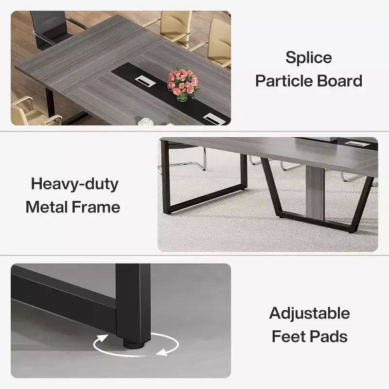 Lantine 8FT Conference Table for 10 People for Office Meeting