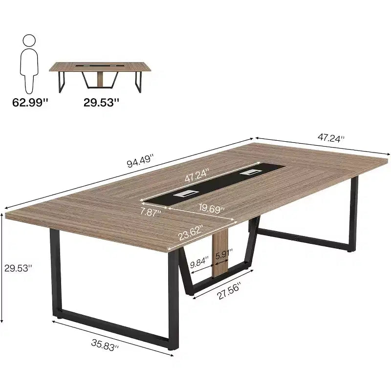 Lantine 8FT Conference Table for 10 People for Office Meeting