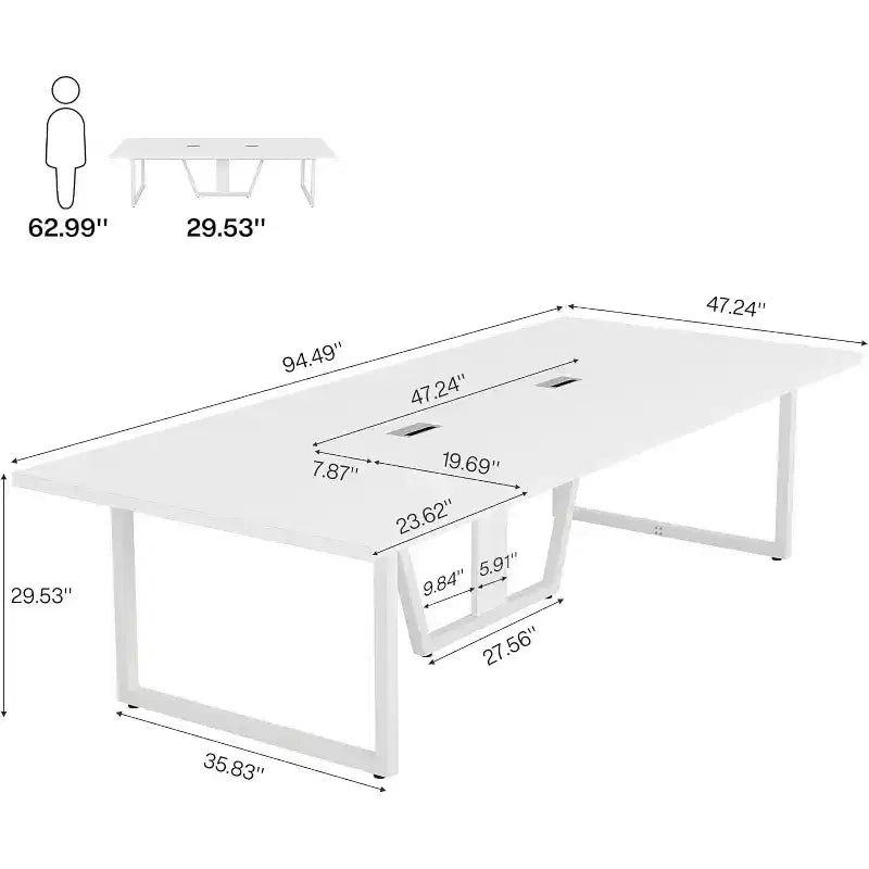 Lantine 8FT Conference Table for 10 People for Office Meeting