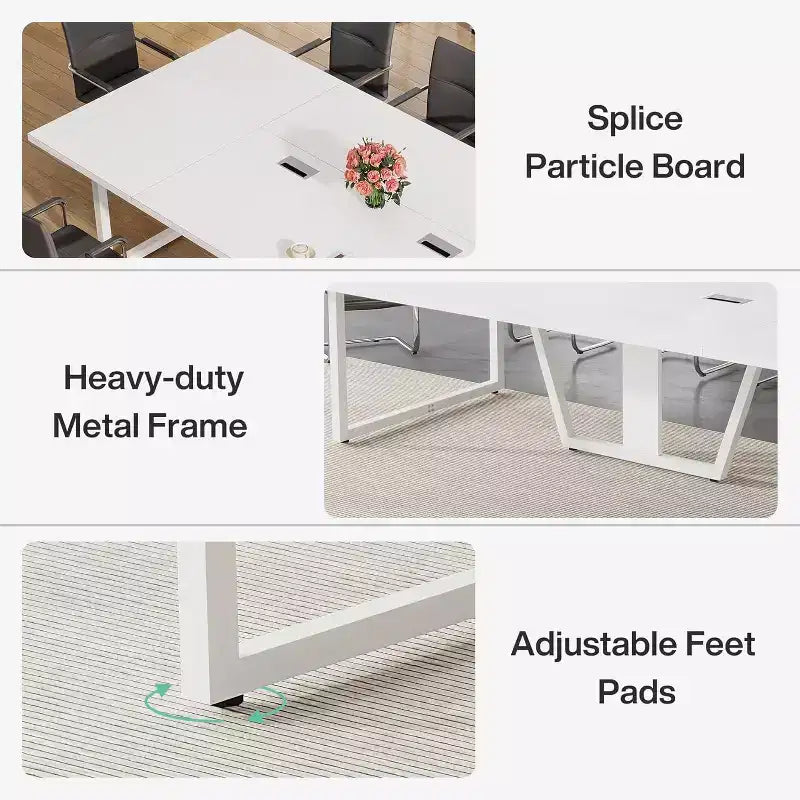 Lantine 8FT Conference Table for 10 People for Office Meeting