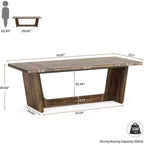 Lantine 70.87-Inch Executive Computer Desk with Solid Wooden Pedestal
