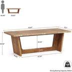 Lantine 70.87-Inch Executive Computer Desk with Solid Wooden Pedestal