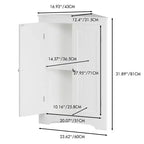Floor Corner Cabinet, Bathroom Corner Storage Cabinet With Adjustable Shelf, Freestanding Narrow Cabinet Organizer for Bathroom Living Room