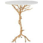 SAFAVIEH Ailene Hidden Treasures Tavolino da appoggio con accenti in ottone e granito bianco - 20 x 20 x 24.6 - 20L x 20P x 25H