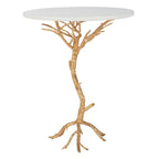 SAFAVIEH Ailene Hidden Treasures Tavolino da appoggio con accenti in ottone e granito bianco - 20 x 20 x 24.6 - 20L x 20P x 25H