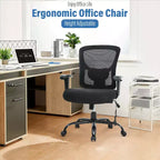 FDW Big and Tall Office Chair with Adjustable Lumbar Support 400lbs Weight Capacity & Seat Massage Function for Adults