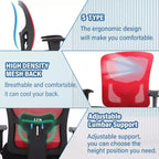 FDW Big and Tall Office Chair with Adjustable Lumbar Support 400lbs Weight Capacity & Seat Massage Function for Adults
