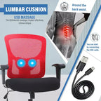 FDW Big and Tall Office Chair with Adjustable Lumbar Support 400lbs Weight Capacity & Seat Massage Function for Adults