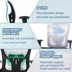FDW Big and Tall Office Chair with Adjustable Lumbar Support 400lbs Weight Capacity & Seat Massage Function for Adults