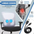 FDW Big and Tall Office Chair with Adjustable Lumbar Support 400lbs Weight Capacity & Seat Massage Function for Adults