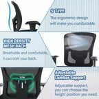 FDW Big and Tall Office Chair with Adjustable Lumbar Support 400lbs Weight Capacity & Seat Massage Function for Adults