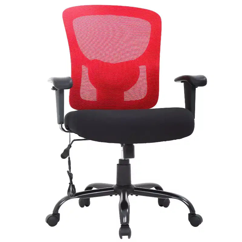 FDW Big and Tall Office Chair with Adjustable Lumbar Support 400lbs Weight Capacity & Seat Massage Function for Adults