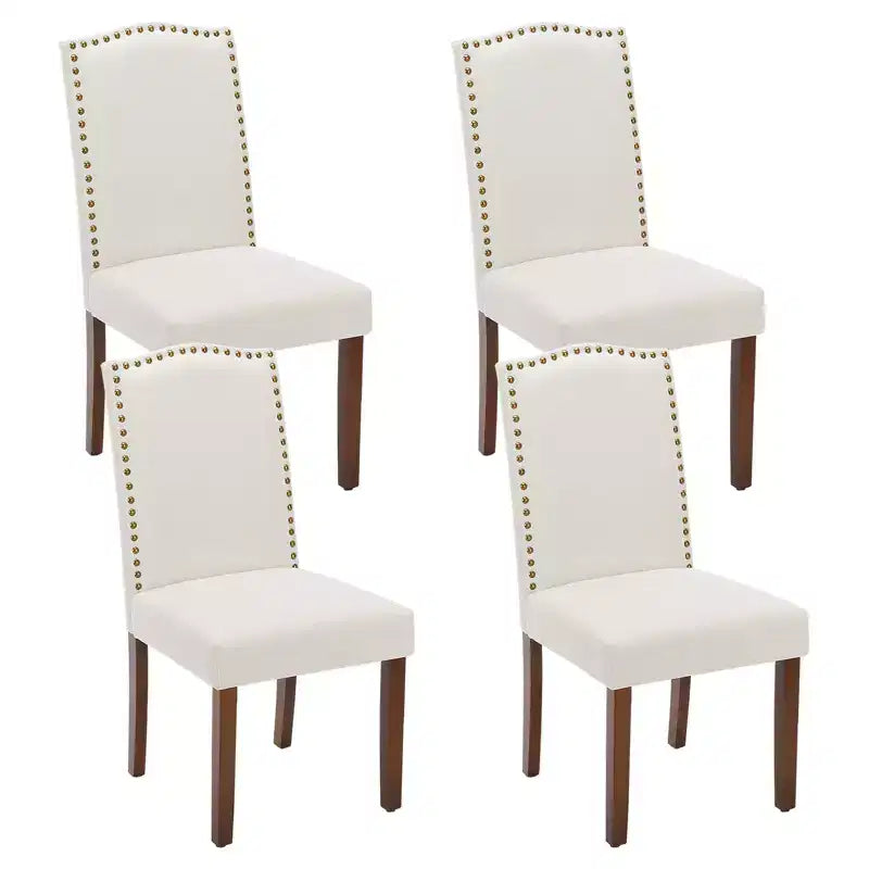 JIONJOY Linen Upholstered Dining Chair Set of 4