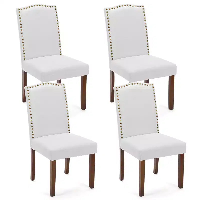 JIONJOY Set di 4 Sedie da Pranzo Imbottite in Lino
