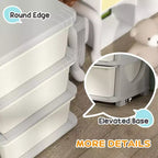 29.5 3-Tier Kids Toy Storage Organizer with 9 Removable Drawers, Child-Safe Design, Cream White
