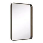 TEHOME Arthers Rectangular Stainless Steel Framed Pivoting Wall Mounted Bathroom Vanity Mirror