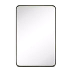 TEHOME Arthers Rectangular Stainless Steel Framed Pivoting Wall Mounted Bathroom Vanity Mirror