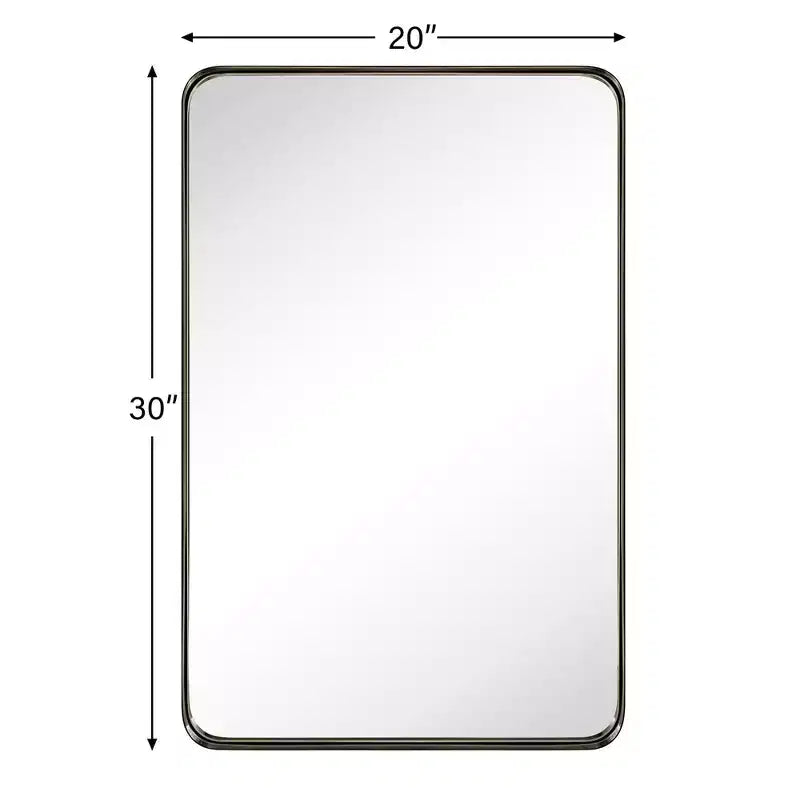 TEHOME Arthers Rectangular Stainless Steel Framed Pivoting Wall Mounted Bathroom Vanity Mirror