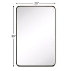 TEHOME Arthers Rectangular Stainless Steel Framed Pivoting Wall Mounted Bathroom Vanity Mirror