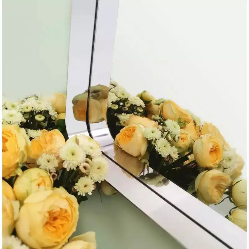 TEHOME Arthers Rectangular Stainless Steel Framed Pivoting Wall Mounted Bathroom Vanity Mirror