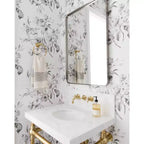TEHOME Arthers Rectangular Stainless Steel Framed Pivoting Wall Mounted Bathroom Vanity Mirror