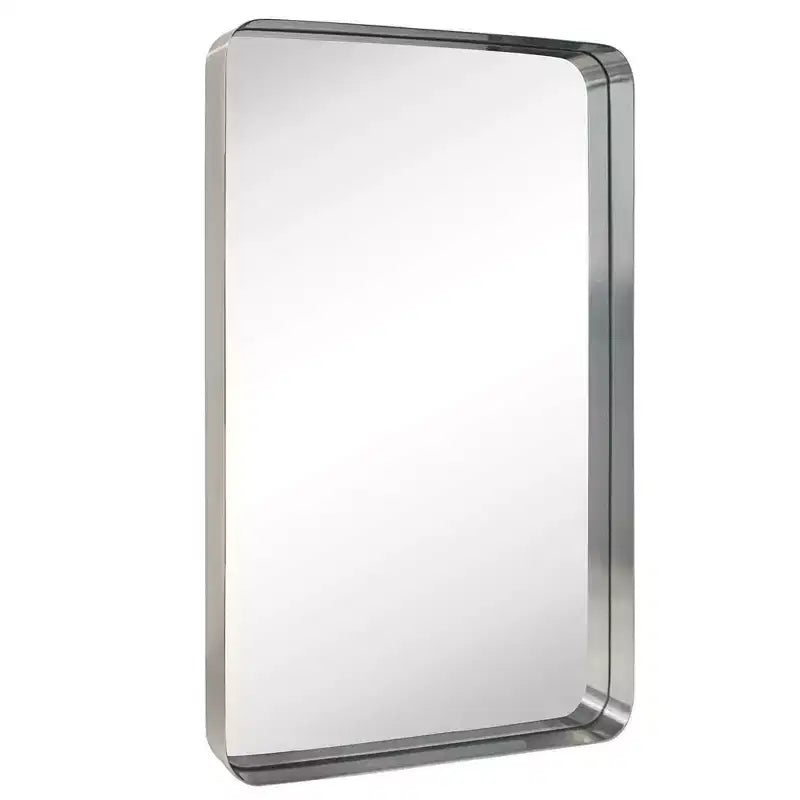 TEHOME Arthers Rectangular Stainless Steel Framed Pivoting Wall Mounted Bathroom Vanity Mirror