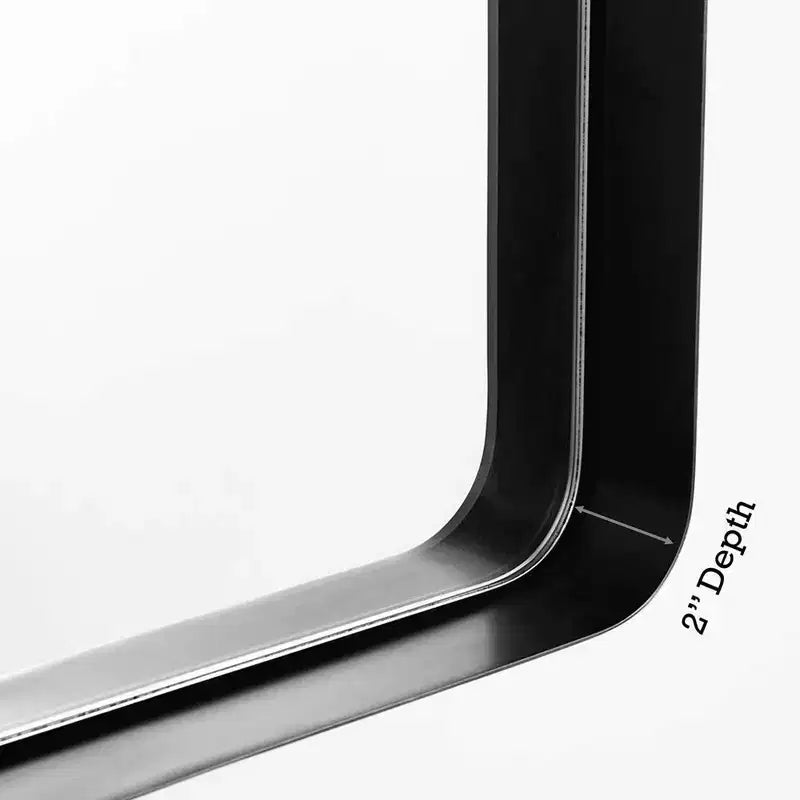 TEHOME Arthers Rectangular Stainless Steel Framed Pivoting Wall Mounted Bathroom Vanity Mirror