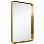 TEHOME Arthers Rectangular Stainless Steel Framed Pivoting Wall Mounted Bathroom Vanity Mirror