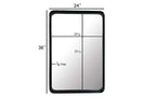 TEHOME Arthers Rectangular Stainless Steel Framed Pivoting Wall Mounted Bathroom Vanity Mirror