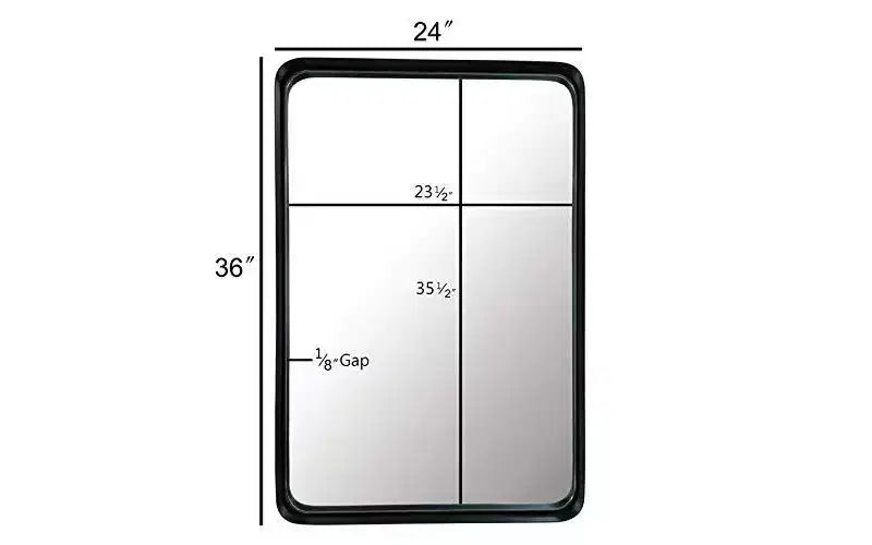TEHOME Arthers Rectangular Stainless Steel Framed Pivoting Wall Mounted Bathroom Vanity Mirror