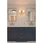 TEHOME Arthers Rectangular Stainless Steel Framed Pivoting Wall Mounted Bathroom Vanity Mirror