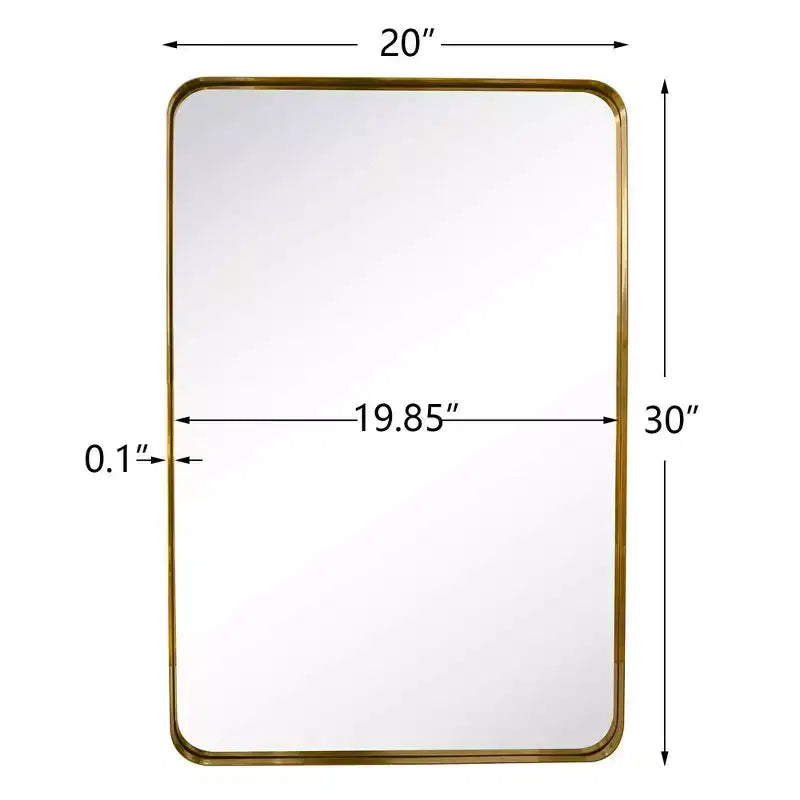 TEHOME Arthers Rectangular Stainless Steel Framed Pivoting Wall Mounted Bathroom Vanity Mirror