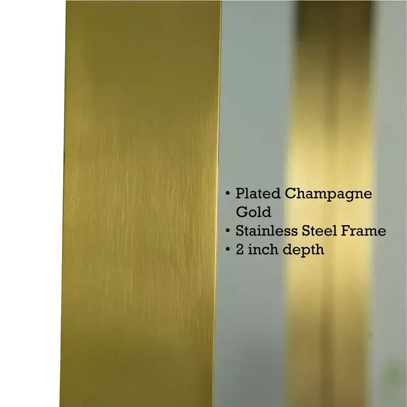 TEHOME Arthers Rectangular Stainless Steel Framed Pivoting Wall Mounted Bathroom Vanity Mirror