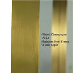 TEHOME Arthers Rectangular Stainless Steel Framed Pivoting Wall Mounted Bathroom Vanity Mirror