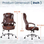 FDW Premium Office Chair Computer Chair with High Back Lumbar Support and PU Leather Upholstery