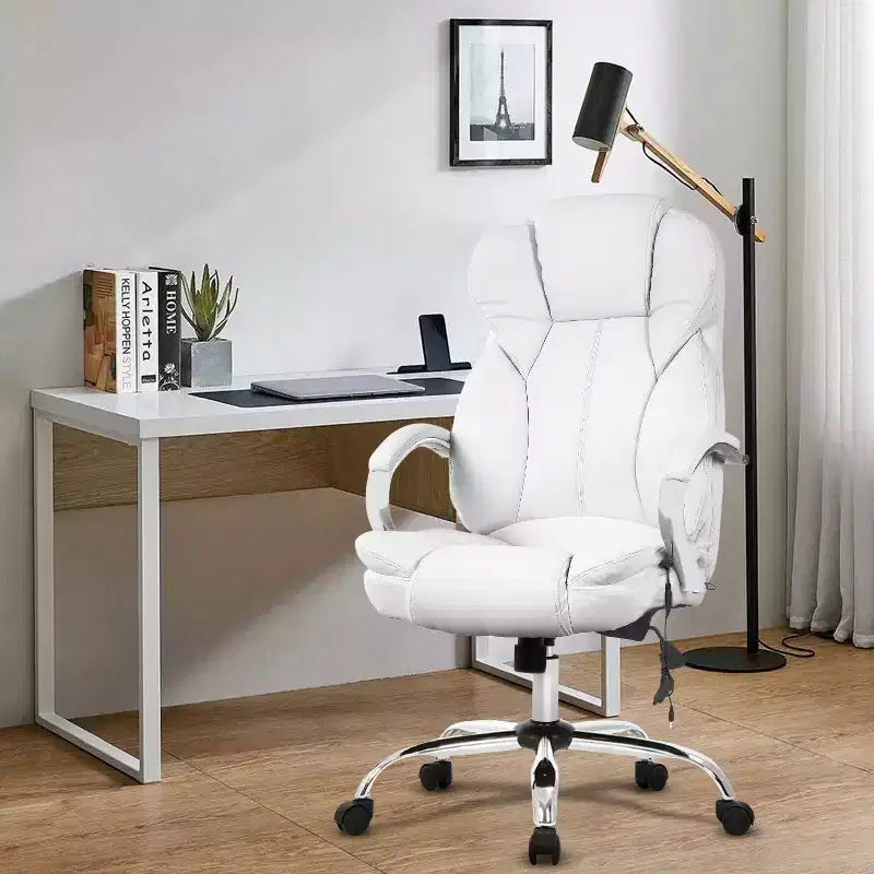 FDW Premium Office Chair Computer Chair with High Back Lumbar Support and PU Leather Upholstery