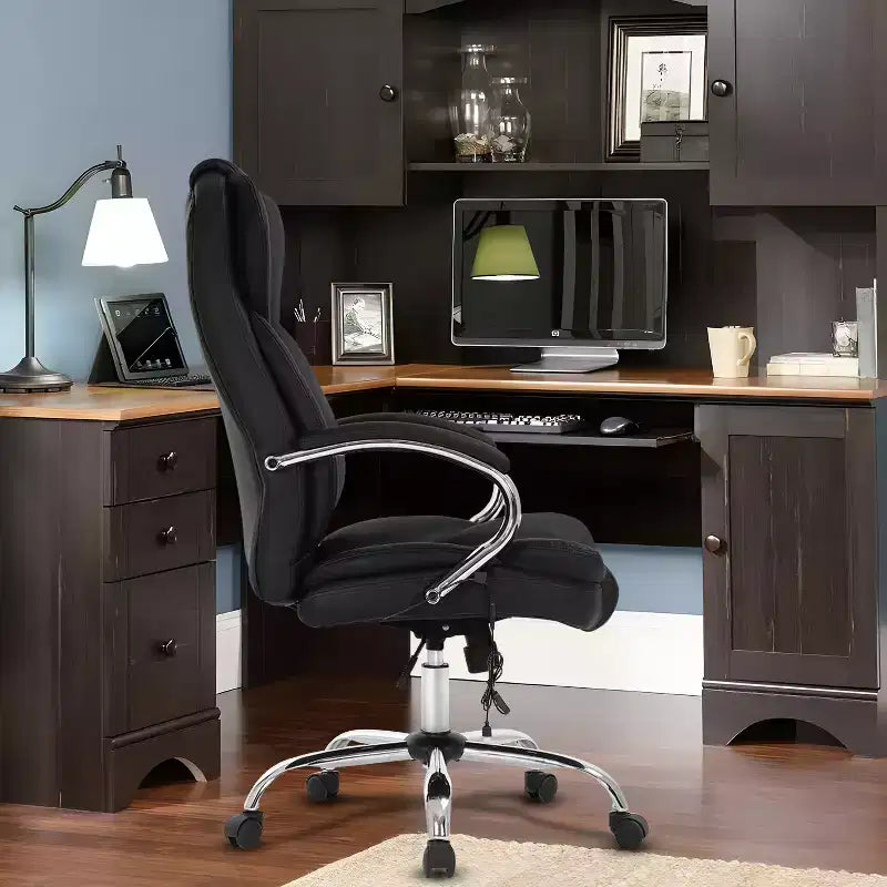 FDW Premium Office Chair Computer Chair with High Back Lumbar Support and PU Leather Upholstery