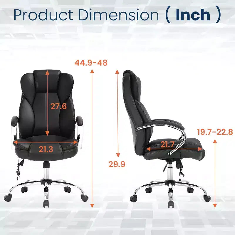 FDW Premium Office Chair Computer Chair with High Back Lumbar Support and PU Leather Upholstery