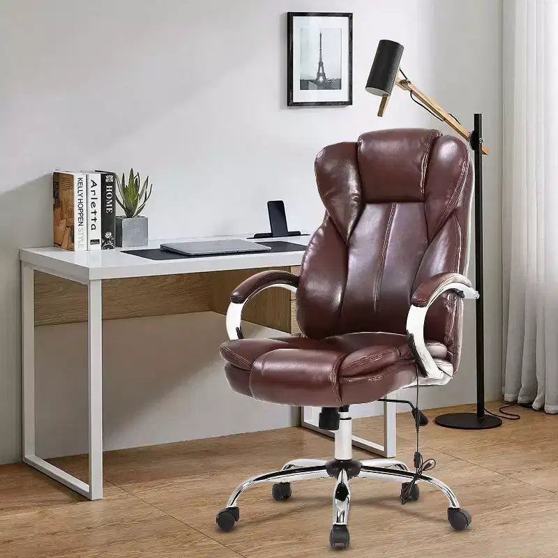 FDW Premium Office Chair Computer Chair with High Back Lumbar Support and PU Leather Upholstery